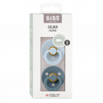 BIBS V&auml;rviline S&uuml;mmeetriline lutt, 2-pakk, 0-6 m., Baby Blue/Petrol, Suurus 1