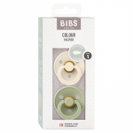BIBS V&auml;rviline S&uuml;mmeetriline lutt, 2-pakk, 0-6 m., Ivory/Sage, Suurus 1
