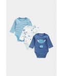 MOTHERCARE pikkade varrukatega bodi, 3tk., FE036