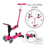 GLOBBER t&otilde;ukeratas Go Up Sporty Lights 360&deg;, erkroosa, 456-610 S