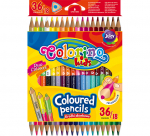 COLORINO CREATIVE Kolmnurksed v&auml;rvilised pliiatsid 18 tk / 36 v&auml;rvi, 68512PTR