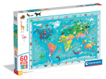 CLEMENTONI pusle Maxi Noli Wildlife Map, 60 tk., 26072