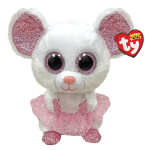 TY Beanie Boos valge hiire baleriin Nina, TY39204