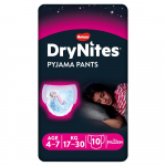 HUGGIES m&auml;hkmed DryNites Conv Girl Snow, 4-7a, 10 tk., 2142021