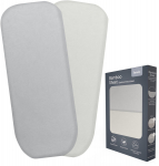 LIONELO h&auml;lli voodilina komplekt  BAMBOO SHEET, 70x28 cm., 2 tk., White/Grey