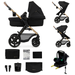 KINDERKRAFT universaalne jalutusk&auml;ru MOOV 2 4in1 AIR EVA WHEELS, pure black, KSMOOV2BLKEV400