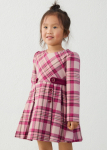 MAYORAL pikkade varrukatega kleit, raspberry, 4.932-53, 104&nbsp; cm