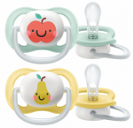 PHILIPS AVENT 83011 silikoonist lutt ULTRA AIR FRUIT, 1 faas, 2-pakk., SCF080/17