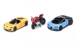 SIKU kinkekomplekt sportautod + mootorratas, 6313