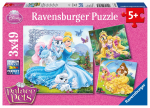 RAVENSBURGER pusled Belle, Cinderella and Raiponce, 3x49tk, 9346