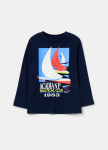 OVS pikkade varrukatega t-s&auml;rk, tumesinised, , 001969053