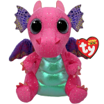 TY Beanie Boos pehme m&auml;nguasi roosa draakon SPITFIRE, 15 cm, TY37361