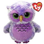 TY Beanie Boos pehme m&auml;nguasi lilla &ouml;&ouml;kull OWLIVIA, 15 cm, TY37364