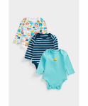 MOTHERCARE pikkade varrukatega bodi, 3 tk., CB260