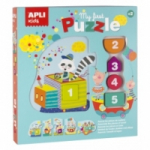 APLI KIDS TRAIN PUZLE & WOODEN PIECES, 17202