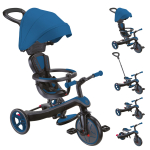 GLOBBER kolmerattaline jalgratas Explorer Trike 4 In 1, tumesinine, 632-500-4