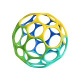 OBALL pall, sinine/roheline, 12288