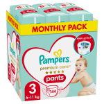 PAMPERS p&uuml;ksm&auml;hkmed Premium Monthly 3 suurus, 144 tk, 81772331