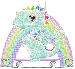 DIAMOND DOTS loominguline komplekt teemantmaal Dragon Skate, 2000+ punkti, DTZ3.008