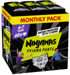 PAMPERS pidžaamap&uuml;ksid NINJAMAS Space, 7 suurus, 17-30kg, 60 tk., 80756322