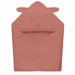 LIONELO musliinist r&auml;tik, 80x80, Red coral, LO-MUSLIN