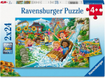 RAVENSBURGER PUZZLE pusle L&otilde;bustuspark, 2x24 tk, 12004258 7