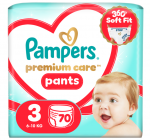 PAMPERS p&uuml;ksm&auml;hkmed Premium Care, 3 suurus 6-10kg, 70 tk., 80895105