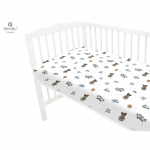 MIMINU v&otilde;revoodi lina kummiga Bears blue, 120x60 cm