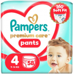 PAMPERS p&uuml;ksm&auml;hkmed Premium Care, 4 suurus 9-14kg, 58 tk., 80895104