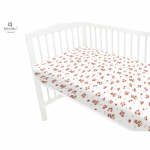 MIMINU v&otilde;revoodi lina kummiga Ducklings powdery pink, 120x60 cm