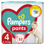 PAMPERS p&uuml;ksm&auml;hkmed, suurus 4, 52 tk, 9-15kg, 81748915