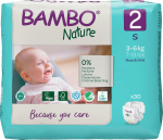 Bambo m&auml;hkmed Nature, suurus 2, 3-6 kg, 30 tk