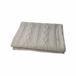 MILLI tekk  merino vill DIAMOND, aran ice grey, 100x80cm