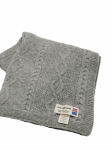 MILLI tekk  merino vill DIAMOND, aran light grey, 100x80cm
