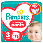 PAMPERS p&uuml;ksm&auml;hkmed Pants, 3 suurus, 6-11kg, 76 tk., 80894798