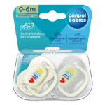 CANPOL BABIES s&uuml;mmeetriline silikoonist lutt LoveMum&Dad, 0-6m, 2 tk., 34/939