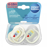 CANPOL BABIES s&uuml;mmeetriline silikoonist lutt LoveMum&Dad, 6-18m, 2 tk., 34/940