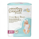 GIGGLES m&auml;hkmed Premium Twin Mini, 2 suurus, 3-6 kg, 40 tk