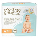 GIGGLES m&auml;hkmed Premium Twin Maxi, 4 suurus, 7-18 kg, 30 tk