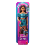 BARBIE FASHIONISTAS nukk rohekassinises loomamustriline kost&uuml;&uuml;mis, JJN63