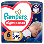 PAMPERS p&uuml;ksm&auml;hkmed Night Pants, 6 suurus, 13-19kg, 40 tk., 80895148