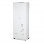 KLUPŚ kahe uksega kapp GIRAFFE, White