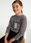 MAYORAL pikkade varrukatega t-s&auml;rk 8D, tumehallid, 7.01-94, 167 cm