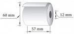 Rull kassaaparaadile 57mm x 60mm x 12mm 44 meetrit