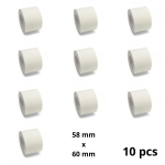 Zebra 58mm x 60mm termopaberist etiketid 25 mm s&uuml;damikuga, tootja Dore, 10 tk Removable