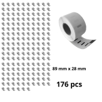 Dymo 99010 S0722370 etiketi rull Dore analoog komplekt 176 t&uuml;kki