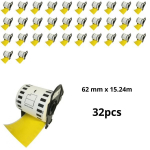 Brother DK-22606 DK22606 62mm x 15240mm termopaberist etiketid, tootja Dore, 32 tk