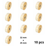 Zebra 800261-105 32mm x 25mm termopaberist etiketid 25 mm s&uuml;damikuga, tootja Dore, 10 tk