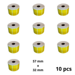 Zebra 800262-125 57mm x 32mm termopaberist etiketid 25 mm s&uuml;damikuga, tootja Dore, 10 tk