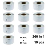 Dymo 99012 S0722400 etiketi rull Dore analoog komplekt 10 t&uuml;kki